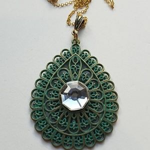 GASOLINE GLAMOUR Jewelry - GYPSY MEDALLION patina drop MOONDUST necklace new GASOLINE GLAMOUR Jewelry - GYPSY MEDALLION patina drop MOONDUST necklace new